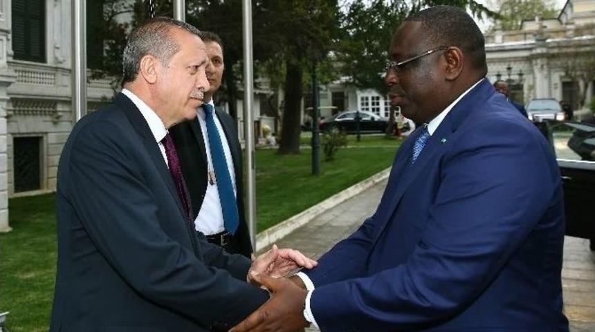 Erdoğan, Senegal Cumhurbaşkanı Macky Sall İle Bir Araya Geldi