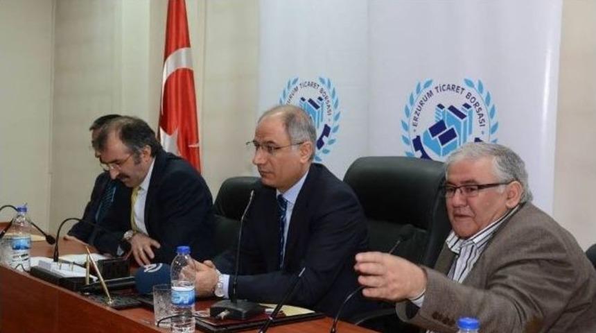 İ&ccedil;işleri Eski Bakanı Efkan Ala, Erzurum Ticaret Borsası&rsquo;ndaydı