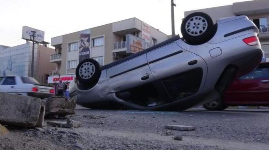 Otomobil Takla Attı: 1 Yaralı