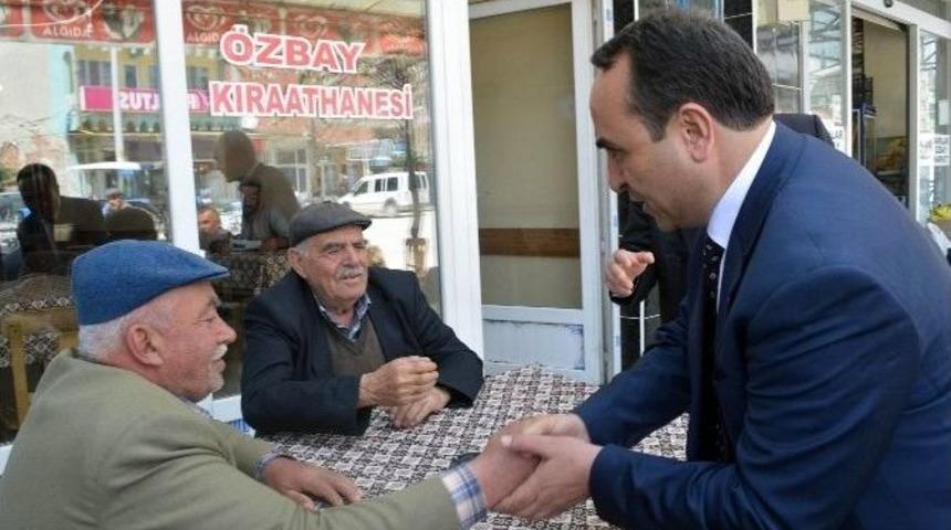 Ak Parti Milletvekili Adayı Akif &Ouml;zkaldı &Ccedil;obanlar İl&ccedil;esini Ziyaret Etti