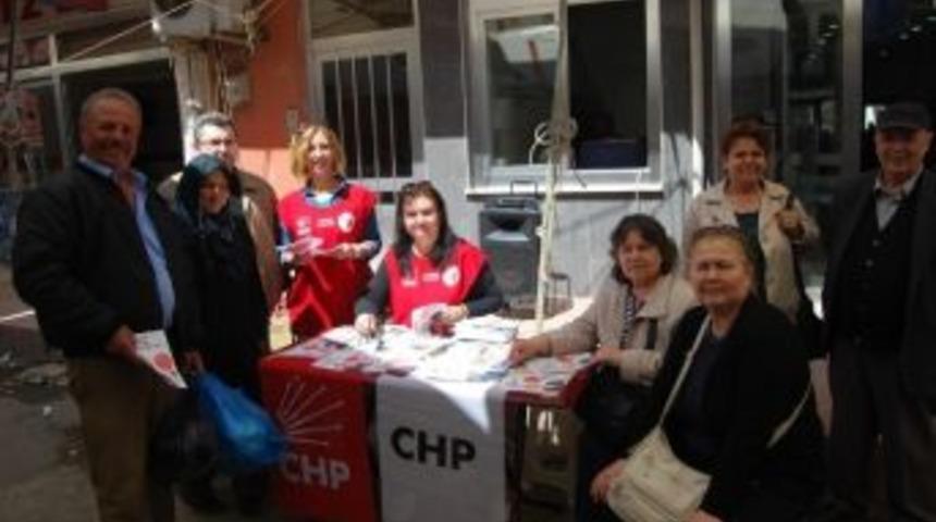 Chp&rsquo;li Kadınlar Malkara Pazarında Se&ccedil;im Standı Kurdu