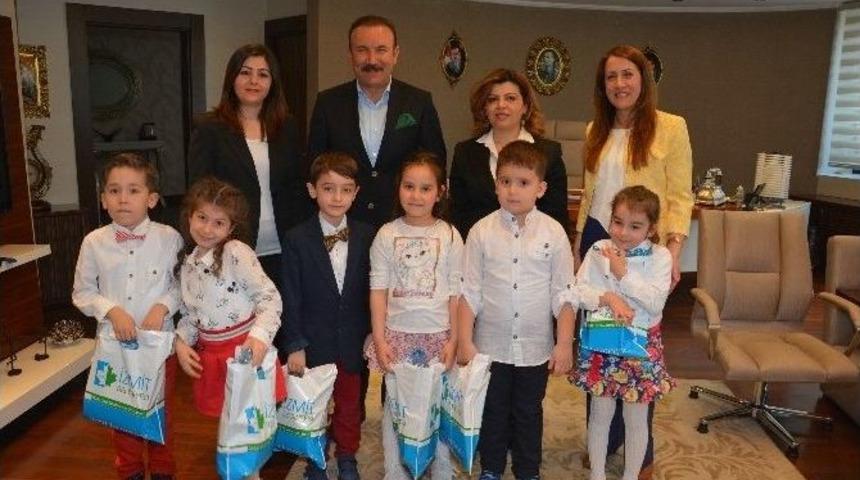 Miniklerden Başkan Doğan&rsquo;a Ziyaret