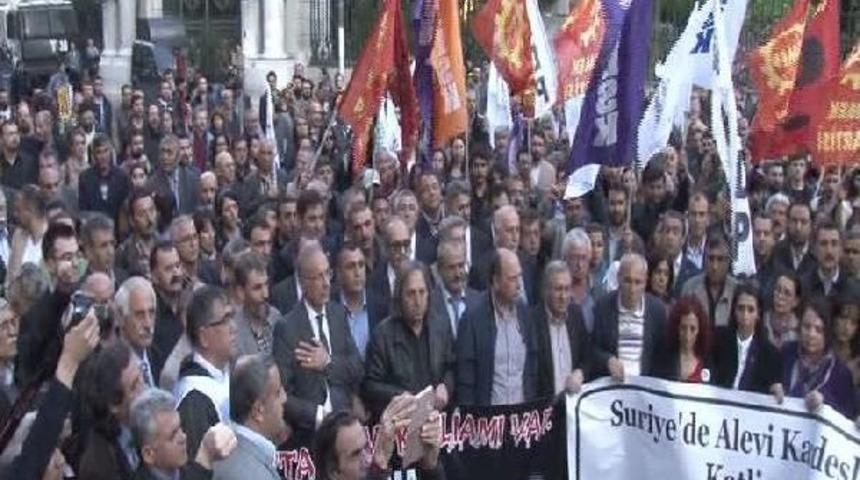 Suriye'de &Ouml;ld&uuml;r&uuml;len Aleviler I&ccedil;in Protesto Eylemi