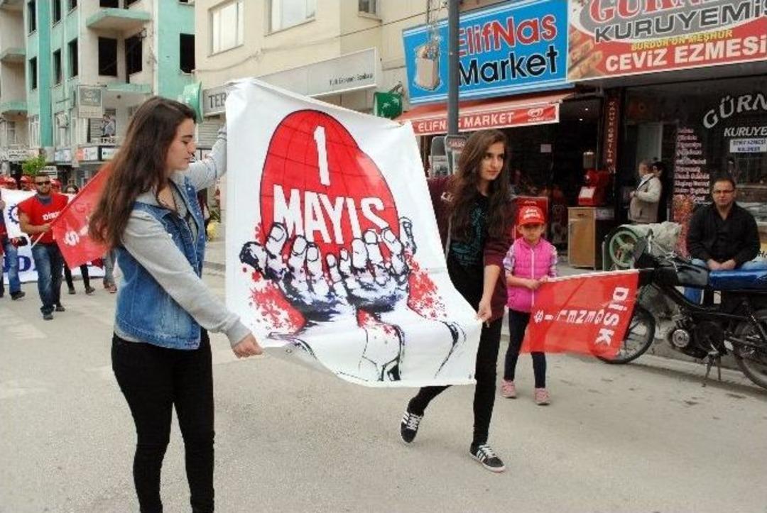 Burdur&rsquo;da İş&ccedil;i Bayramı Kutlamaları Olaysız Ge&ccedil;ti