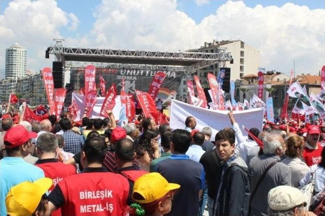 İzmirliler 1 Mayıs&rsquo;ta Soma&rsquo;yı Unutmadı