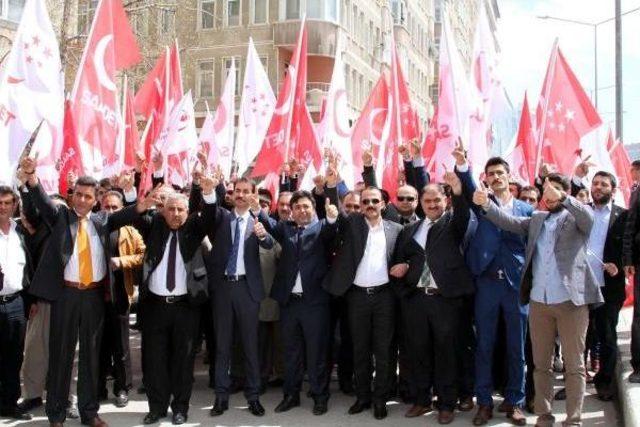 Erzurum'da Mili Ittifak Adayları Tekbir Eşliğinde Yürüdü