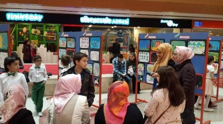 İlköğretim Okulu Öğrencilerinin Resimleri Varlıbaş’ta Görücüye Çıktı