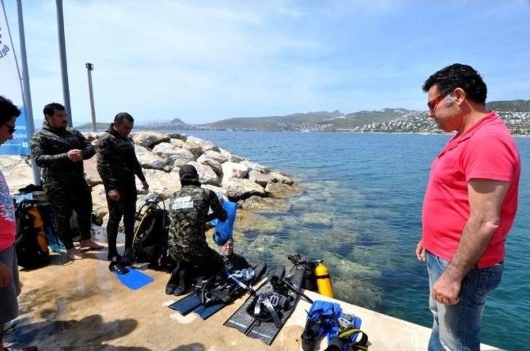 Bodrum&rsquo;da Deniz Dibi Temizliği Ortakent-yahşi&rsquo;de Devam Etti