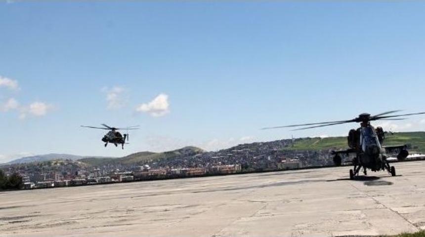 Atak Helikopterleri Ter&ouml;rle M&uuml;cadelede G&ouml;rev Aldı