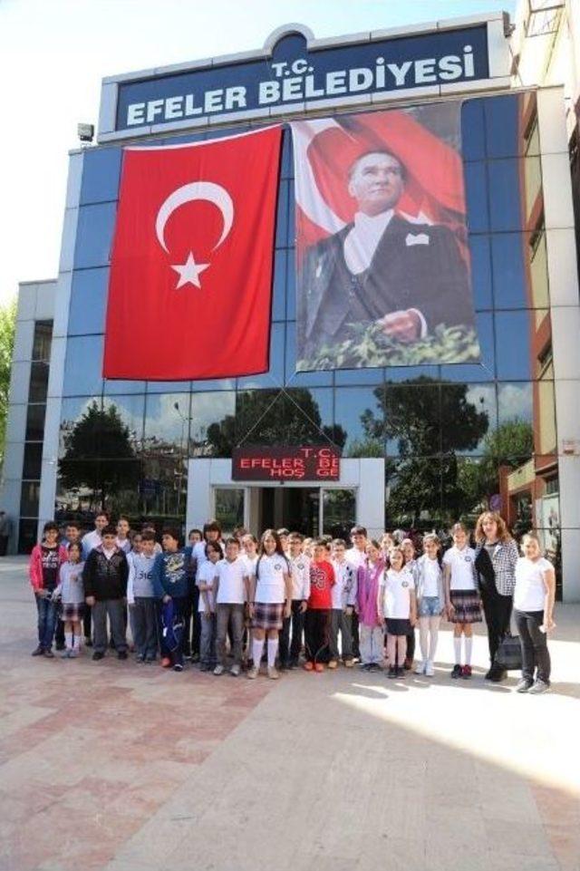 Minik &Ouml;ğrrenciler Yerel Y&ouml;netimleri Efeler Belediyesi İle Tanıdı 2