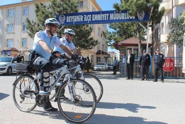 Beyşehir’de Sahil Ve Parklar Bisikletli Polislere Emanet