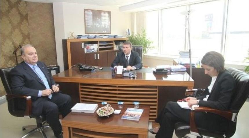 Ab T&uuml;rkiye Delegasyonu&rsquo;nundan Okumuş&rsquo;a Ziyaret