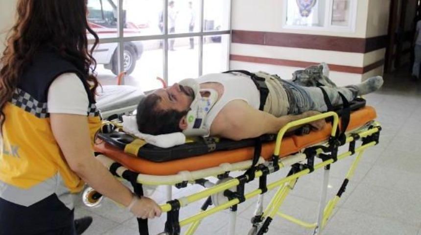 İnşaatın 4'&uuml;nc&uuml; Kattan D&uuml;şen Iş&ccedil;i Yaralandı