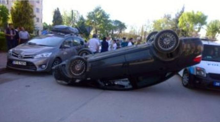 Eskişehir&rsquo;de Otomobil Takla Attı: 1 Yaralı