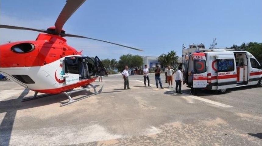 Bodrum&rsquo;da Erken Doğan Bebek Ambulans Helikopterle İzmir&rsquo; Sevk Edildi