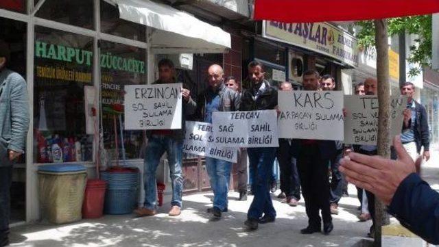 Elazığ da Sulama Birliği Iş&ccedil;ileri Yeniden Grev Başlattı 2