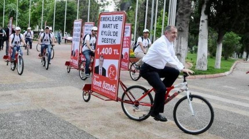 Mhp&rsquo;Nin Se&ccedil;im Vaatleri Bisikletlerle Anlatılıyor