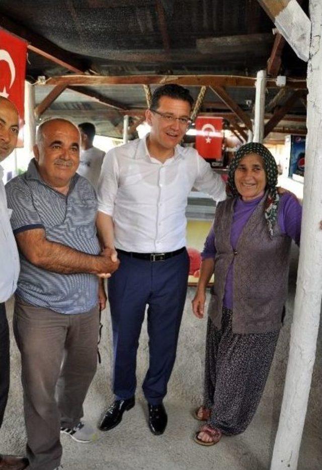 Ak Parti Adayı Uslu, Köylerde Evlere Misafir Oldu