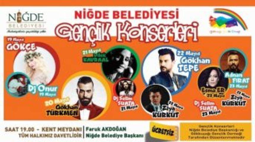 Niğde&rsquo;de Gen&ccedil;lik Konserleri Başlıyor