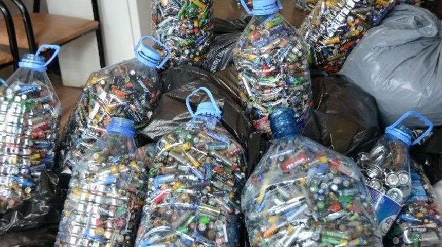 Tokat&rsquo;ta 2 Ton Atık Pil Toplandı