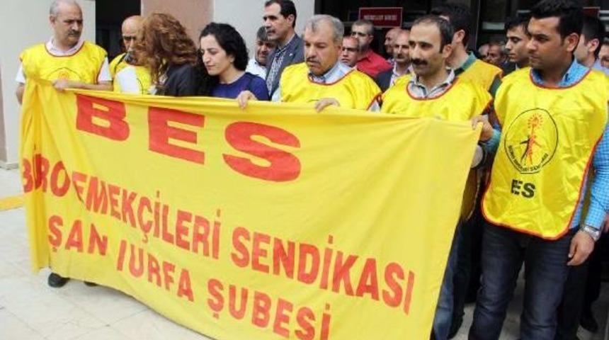 Şanlıurfa&rsquo;Da, Bes &Uuml;yeleri Iş Bıraktı