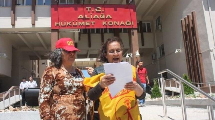 Aliağa Vergi Dairesi &Ccedil;alışanlarından İş Bırakma Eylemi