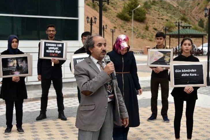 Gümüşhane’de Üniversite Öğrencileri Soma Maden Şehitlerini Andı G2