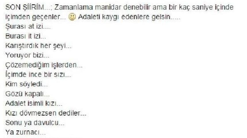 Kayseri Baro Başkanı Kona&ccedil;&rsquo;Tan Adalet Şiiri