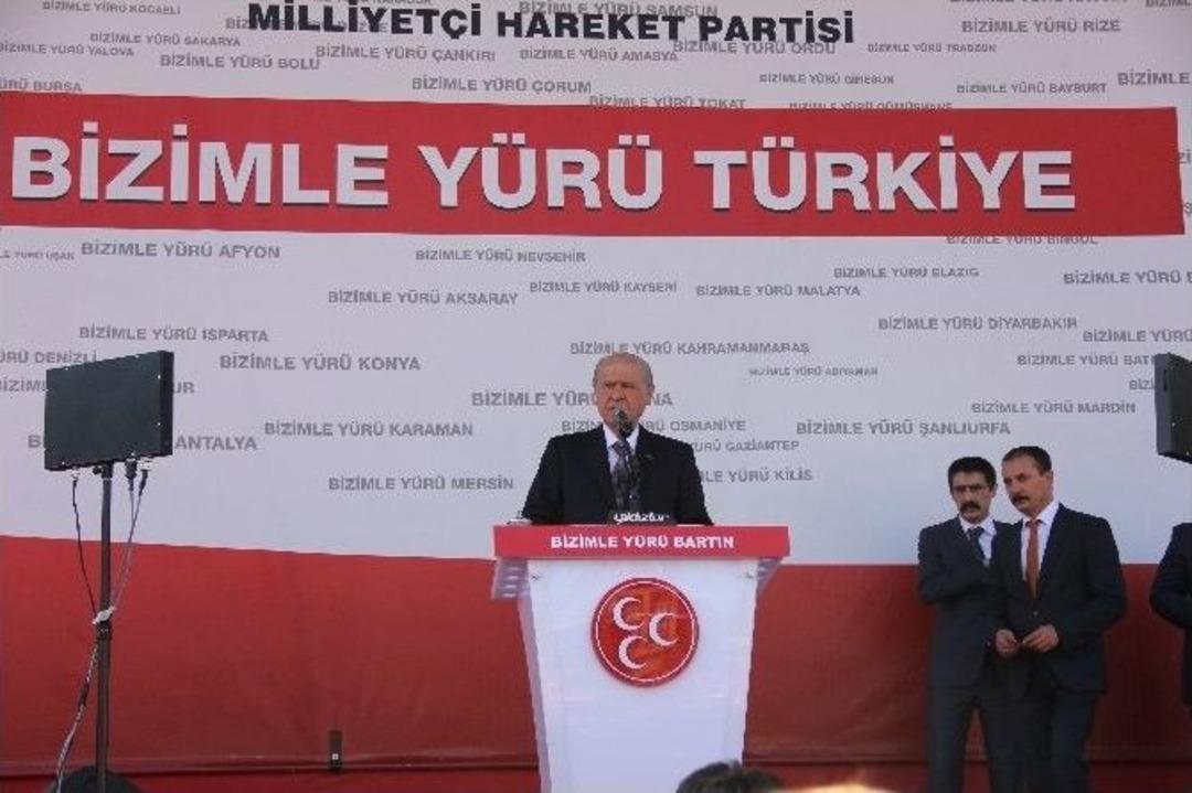 Mhp Lideri Bah&ccedil;eli Bartın&rsquo;da Konuştu