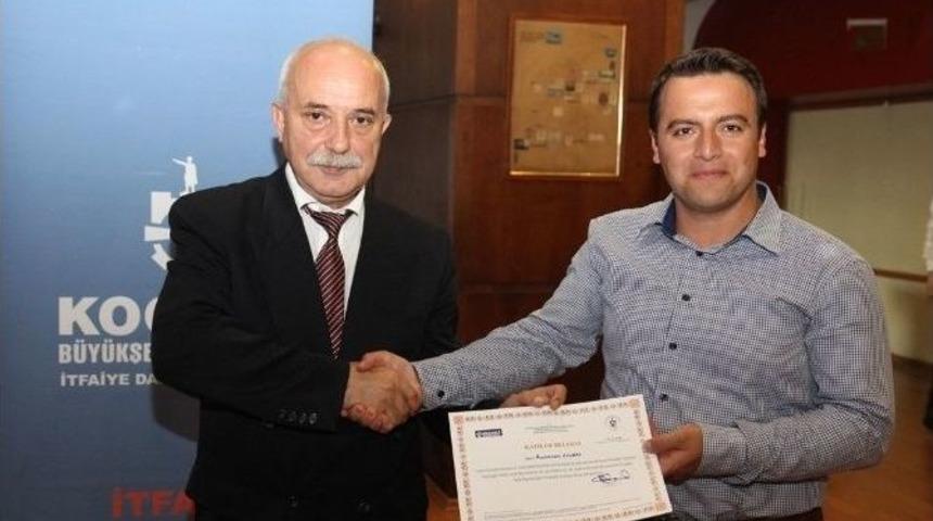 Konuk İtfaiyeciler Sertifikalarını Aldı