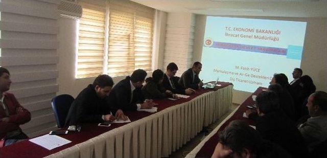 Erzincan’da Ekonomi Bakanlığı Ve Daib İşbirliğinde Dış Ticaret Bilgilendirme Seminerleri Düzenlendi