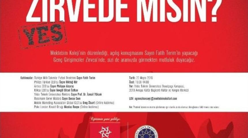 Gen&ccedil; Girişimciler Zirvesi&rsquo;nde Fatih Terim &Ouml;ğrencilerle Buluşacak