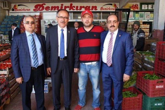Mhp Adayı Kalaycı’dan Hal Esnafına Ziyaret 1