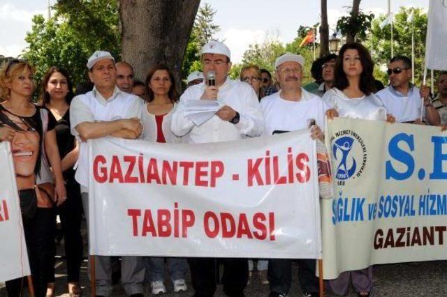 Gaziantep&rsquo;Te Sağlık &Ccedil;alışanları Eylemlerini S&uuml;rd&uuml;rd&uuml; 2