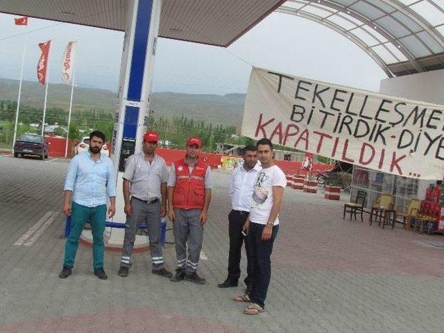 Tuzluca’da Mühürlenen Petrol İstasyonu İşçilerinden Tepki