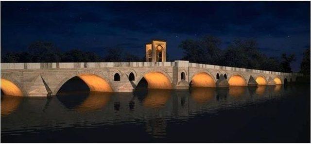 Tarihi Tunca K&ouml;pr&uuml;s&uuml;&rsquo;n&uuml;n Aydınlatılmasında Sona Gelindi 1