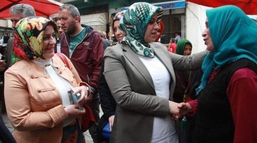 Ak Parti Trabzon Milletvekili Adayları Ayşe Sula K&ouml;seoğlu Ve Adnan G&uuml;nnar Se&ccedil;im &Ccedil;alışmalarını S&uuml;rd&uuml;r&uuml;yor
