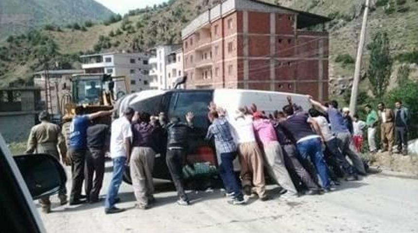 Şemdinli&rsquo;de Trafik Kazası