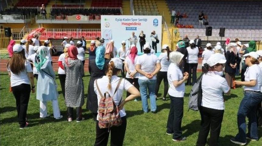 Ey&uuml;pl&uuml; Kadınlar Spor Şenliği&rsquo;nde Buluştu