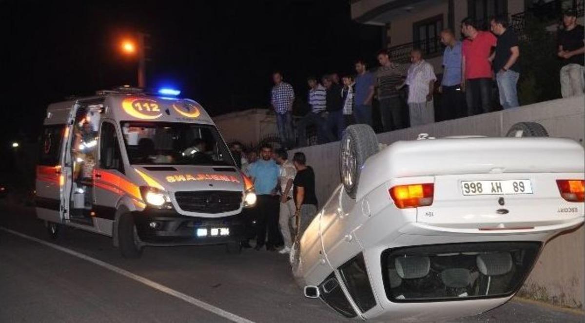 Aksaray&rsquo;da Otomobil Takla Attı: 2 Yaralı