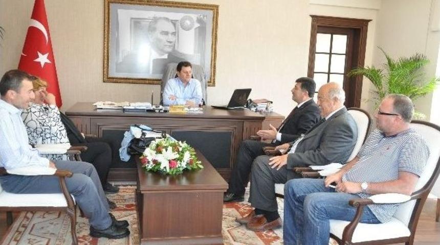 Muhtarlar Konfederasyonu Başkanı Kaymakam Dr. G&ouml;dekmerdan&rsquo;ı Ziyaret Etti