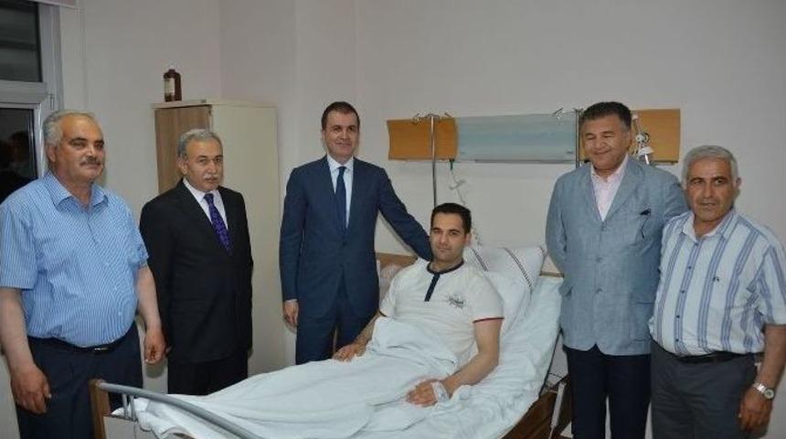 Bakan &Ccedil;elik, Bı&ccedil;aklanan Milletvekili Adayını Ziyaret Etti