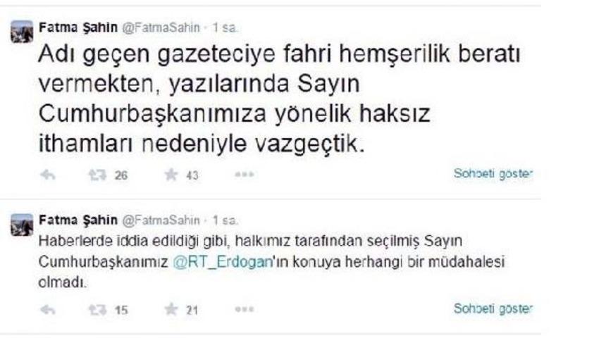 Fatma Şahin: Cumhurbaşkanımıza Ithamda Bulunana Hemşerilik Beratı Vermeyiz