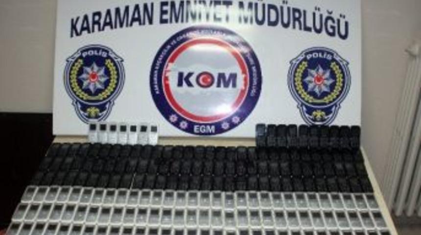 Karaman&rsquo;da Ka&ccedil;ak Cep Telefonu Operasyonu
