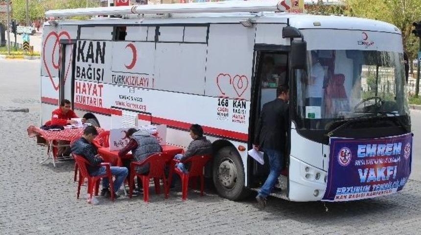 Emrem Vakfı Erzurum Temsilciğinden Kan Bağışı Kampanyası