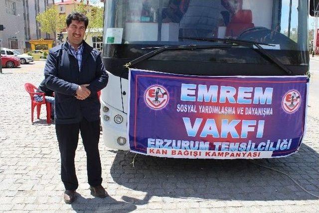 Emrem Vakfı Erzurum Temsilciğinden Kan Bağışı Kampanyası