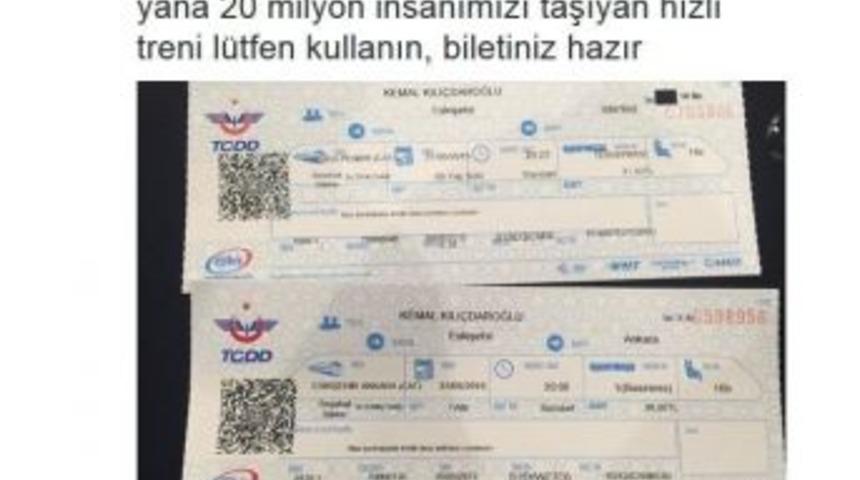 Binali Yıldırım, Kılı&ccedil;daroğlu&rsquo;na Hızlı Tren Bileti Kestirdi