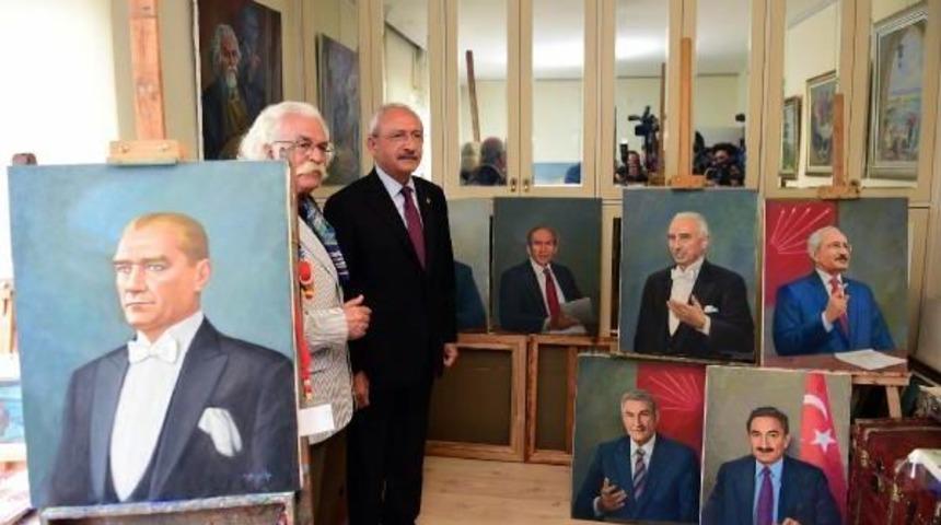 Kılı&ccedil;daroğlu'ndan Ressam Yaşar &Ccedil;allı'nın At&ouml;lyesini Ziyaret
