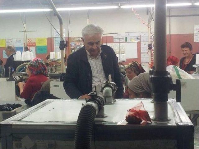 Teber, Tekstil İş&ccedil;ileri İle Bir Araya Geldi Oy İstedi 2