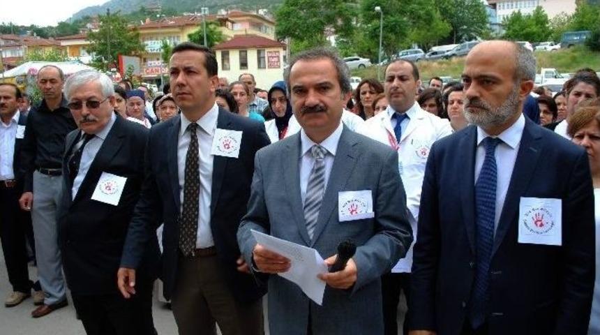 Amasya’da Sağlık Çalışanlarından Şiddet Eylemi